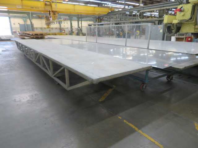 Aluminum Table on Wheels, 5' X 40', Approx. - MATERIAL HANDLING