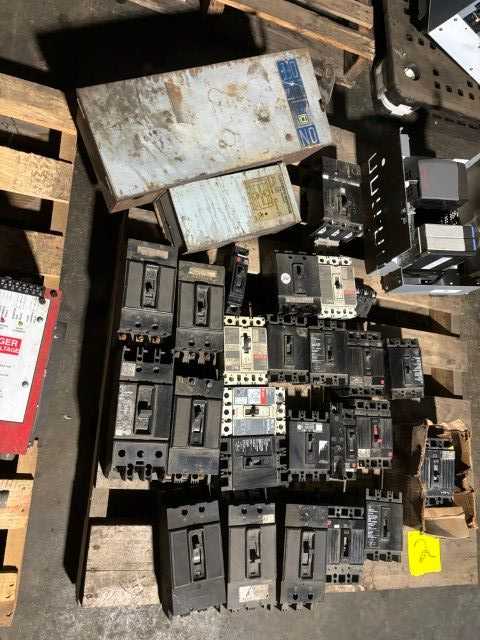 Bulk Lot of Used Electrical Controls, Circuit Breakers & MRO - QTY 62 Pieces on 4 Pallets - INDUSTRIAL PARTS