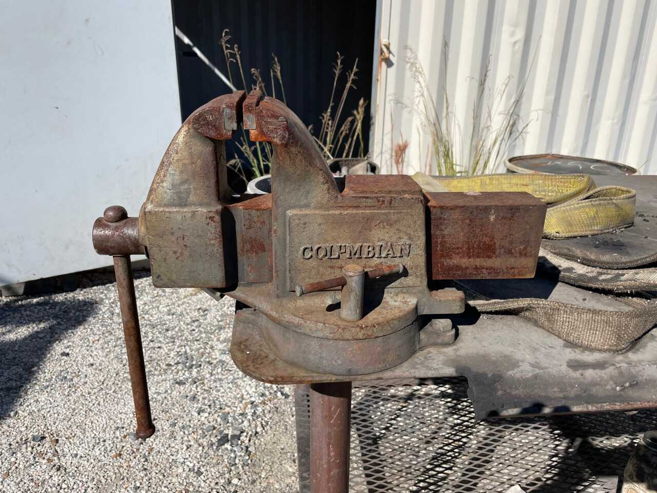 Steel Table with Columbian Vice - MISCELLANEOUS