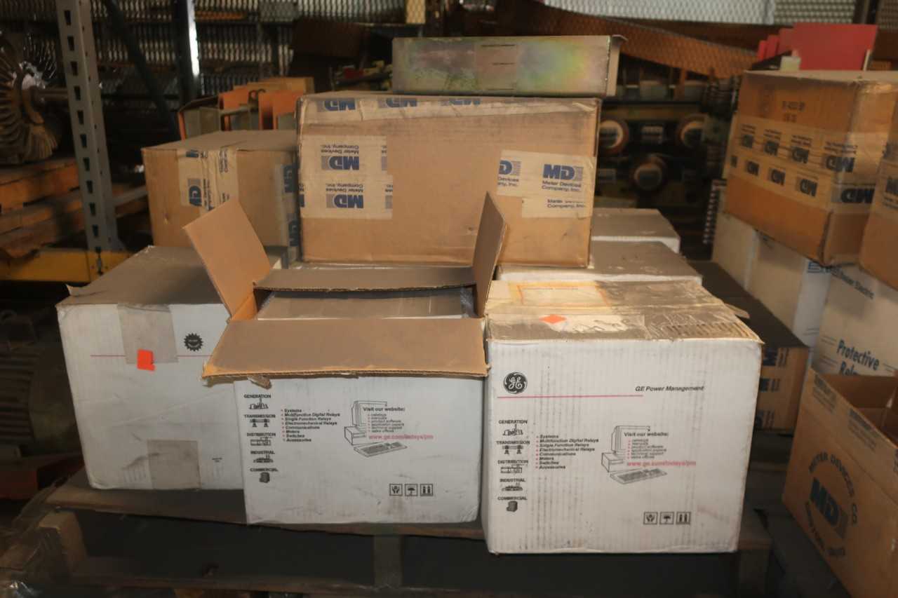 1 PALLET OF ASSORTED OVERCURRENT RELAYS & PARTS, GENERAL ELECTRIC DIAC-5B, METER DEVICES - ELECTRICAL COMPONENTS