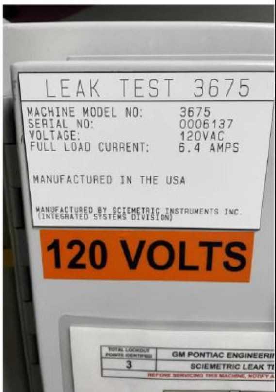 CTS Mass Flow Leak Tester - FLOW METER