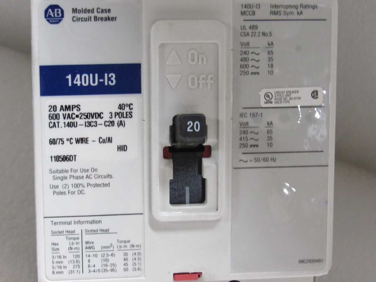 Allen Bradley Breakers - CIRCUIT BREAKERS