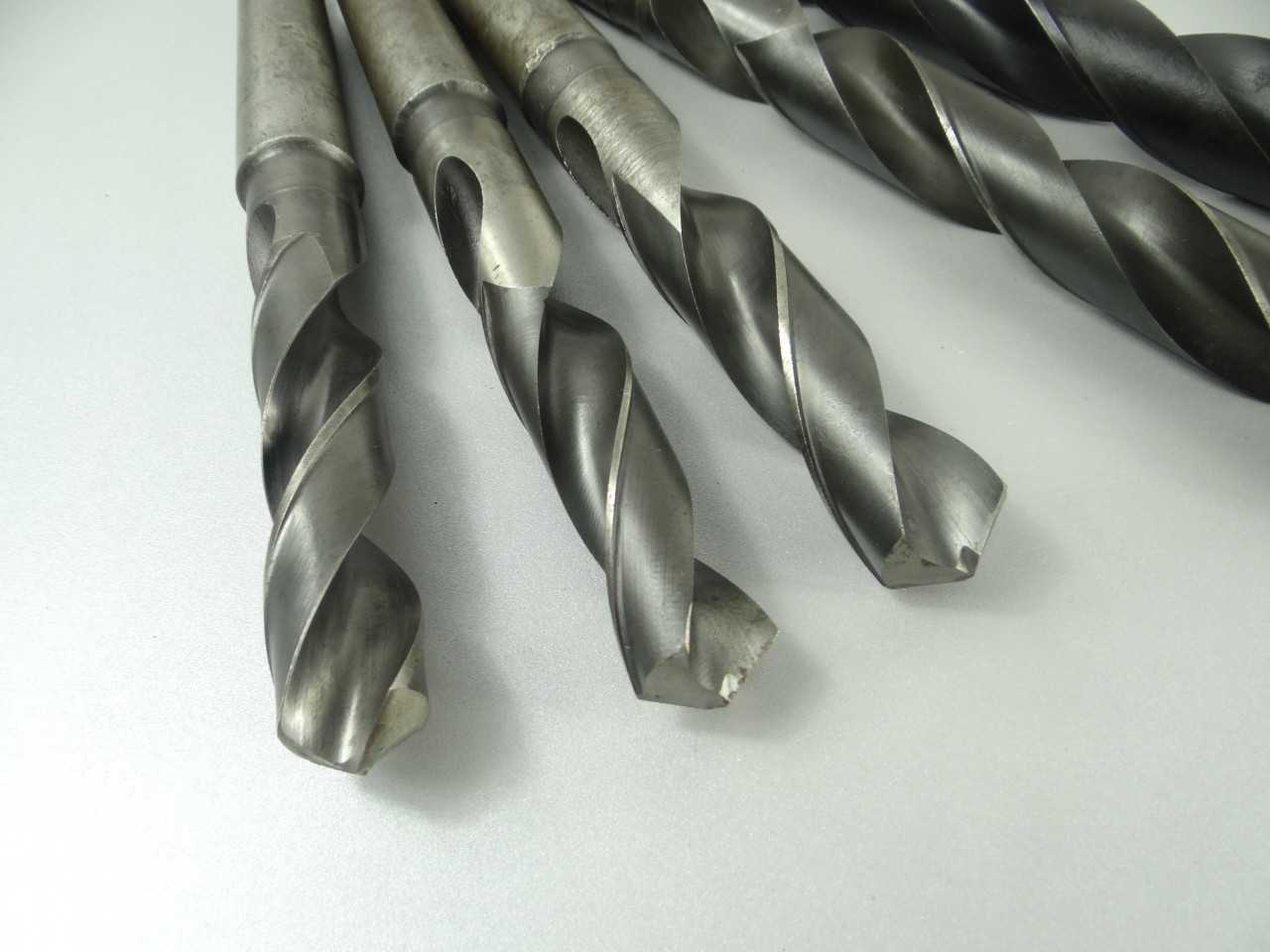 Lot of 5 Assorted HSS 4MT Taper Shank Drills - MACHINING EQUIPMENT PARTS