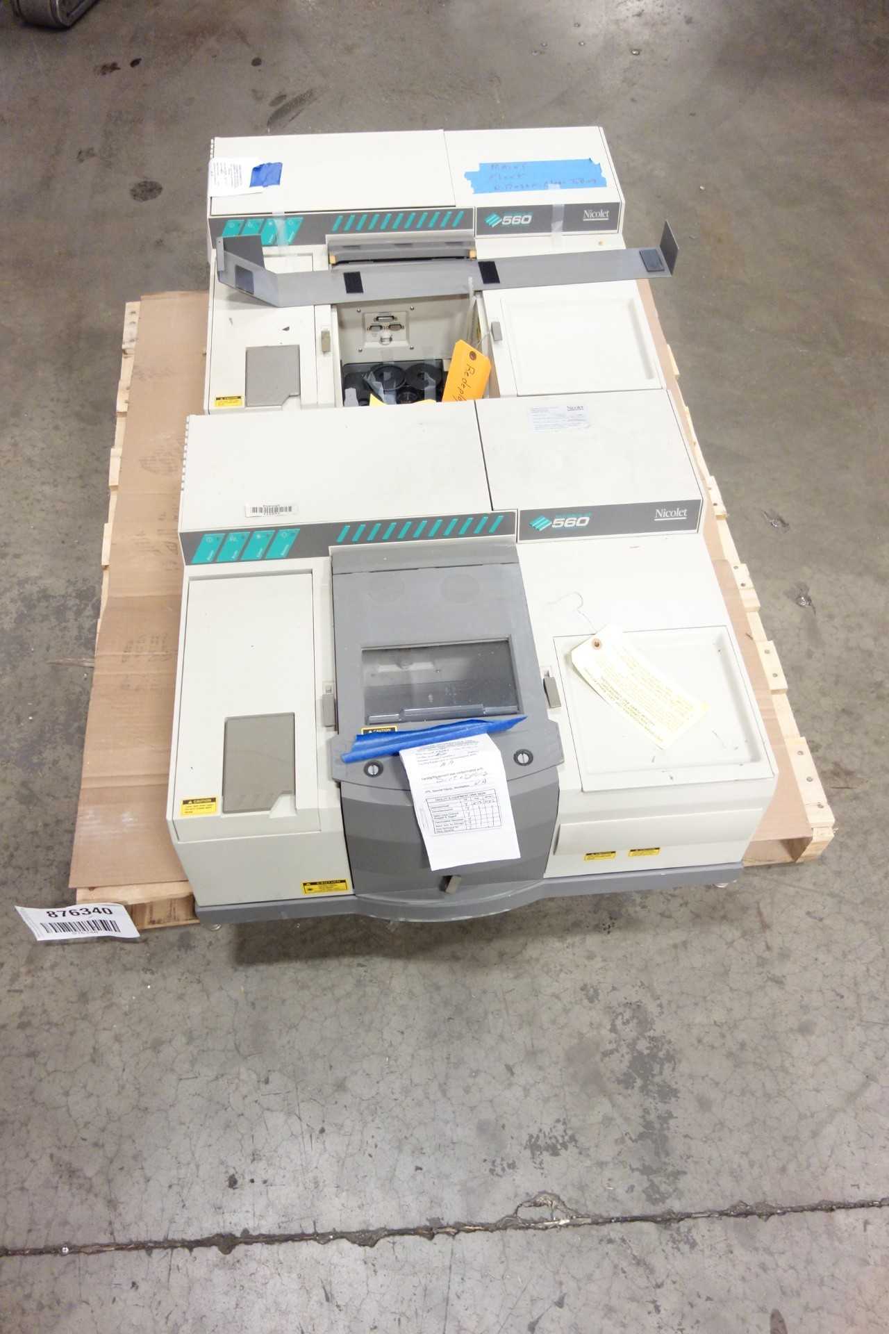 LOT OF 2 NICOLET SPECTROMETER TEST EQUIPMENT - LAB & SCIENTIFIC