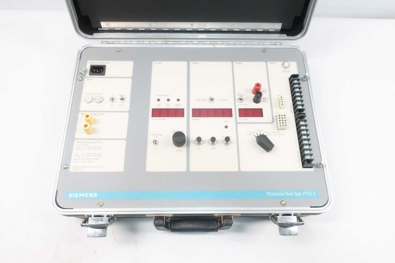 SIEMENS PTS4 PORTABLE CIRCUIT BREAKER TEST SET TEST EQUIPMENT - CIRCUIT BREAKERS