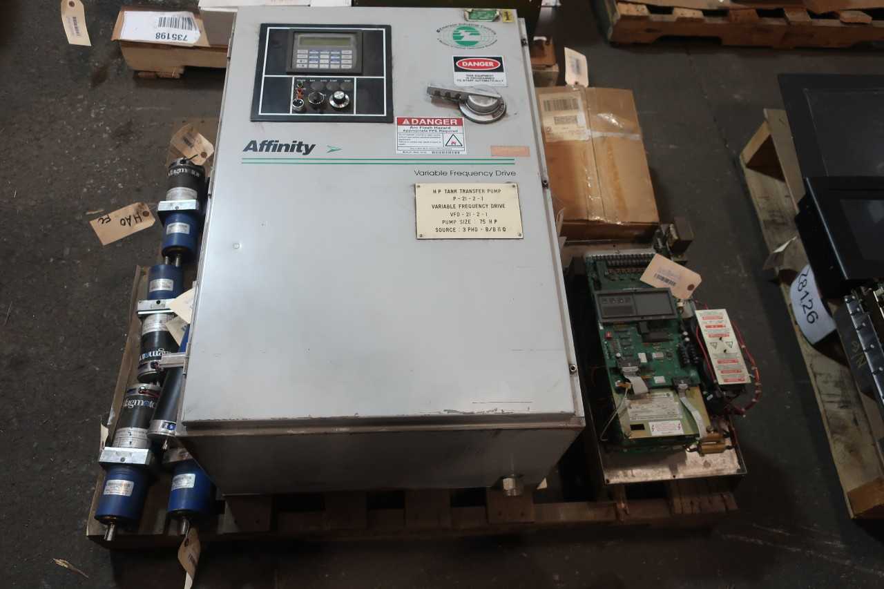 1 PALLET OF ASSORTED ELECTRICAL AMP AC MOTOR DRIVE, MODULE CONTROLS, GEAR ELECTRIC MOTOR, MOTOR DRIVE- MAGMOTOR, EMERSON INDUSTRIAL CONTROLS, ALLEN BRADLEY, FANUC - MOTOR DRIVES