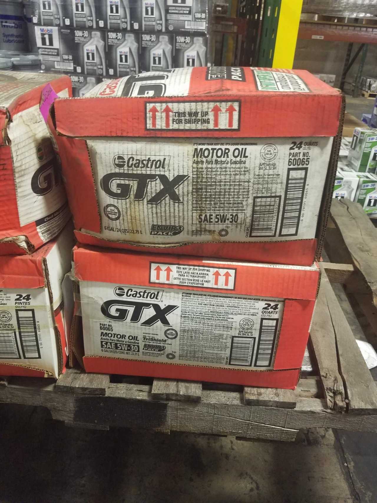 Lot of 4 Boxes - CASTROL GTX 5W30 EPACK 6 GALLON Box  (24 gallons total) - INDUSTRIAL PARTS