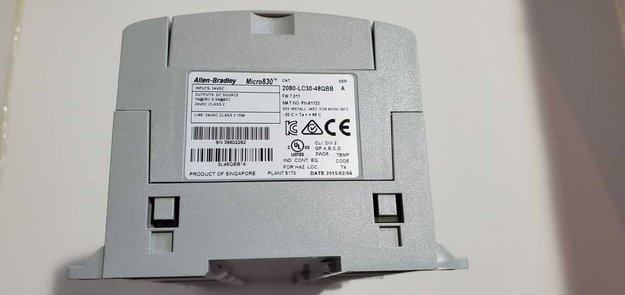 Allen Bradley Micro 830  2080-LC30-48QBB PLC - AUTOMATION & CONTROLS