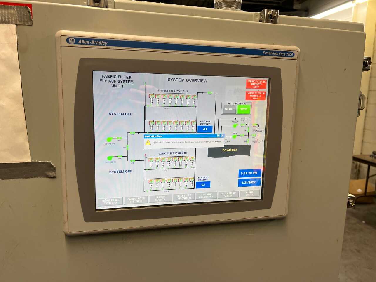 Cabinet with Allen Bradley Panelview Plus 1500 HMI - HMIS & DISPLAYS