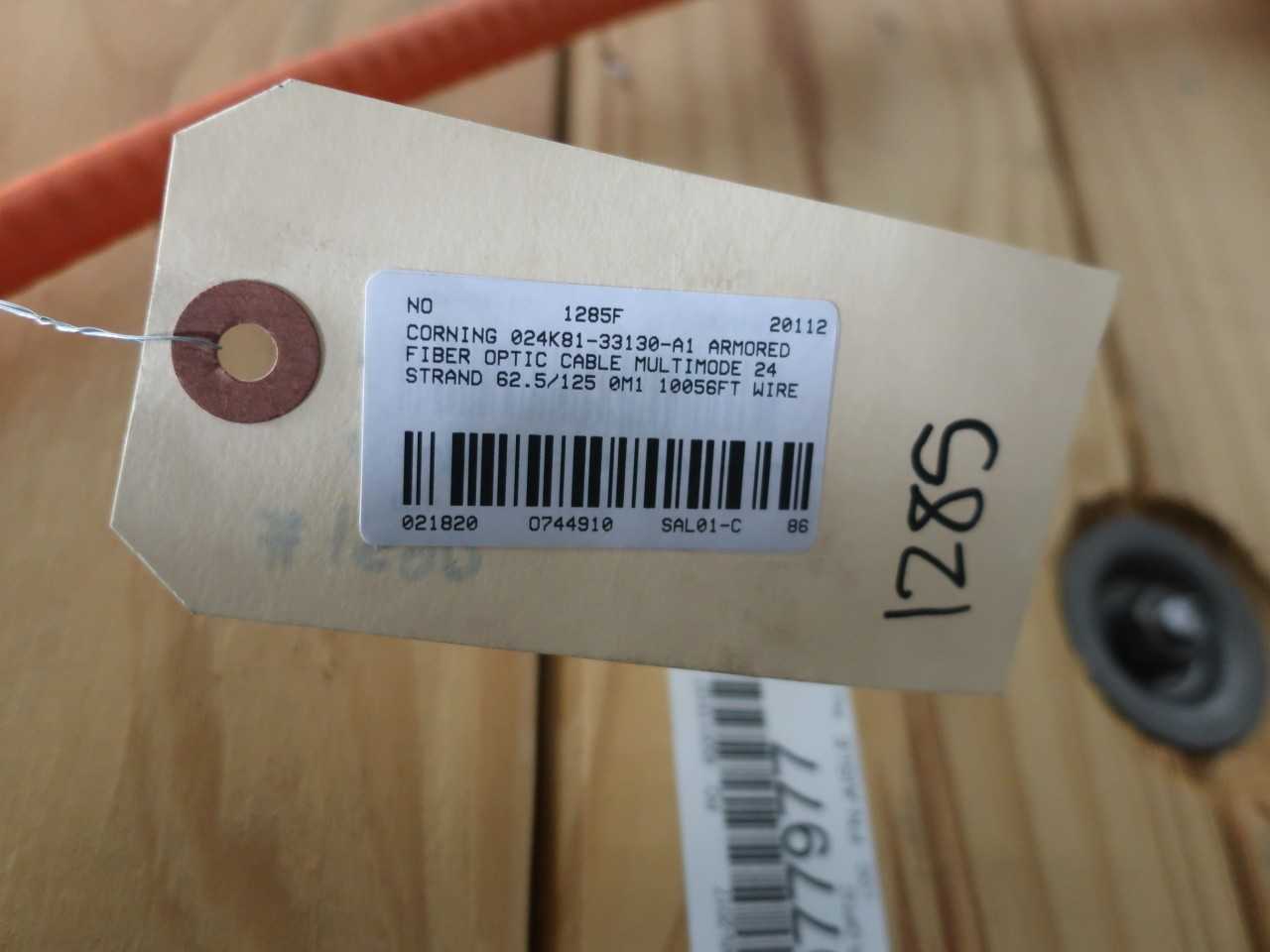 CORNING 024K81-33130-A1 ARMORED FIBER OPTIC CABLE MULTIMODE 24 FIBER 10056FT - ELECTRICAL COMPONENTS