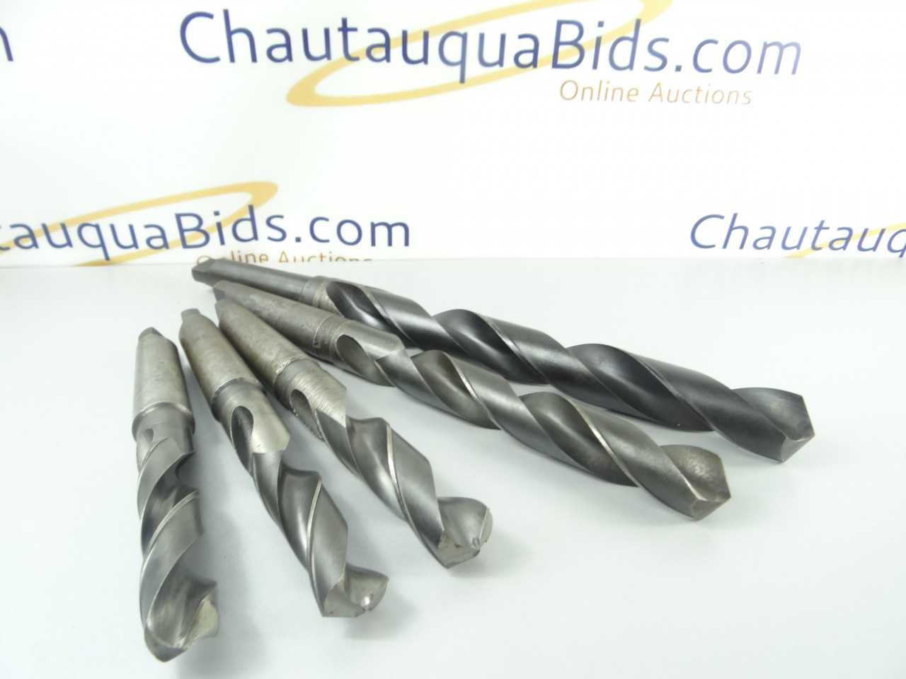 Lot of 5 Assorted HSS 4MT Taper Shank Drills - MACHINING EQUIPMENT PARTS