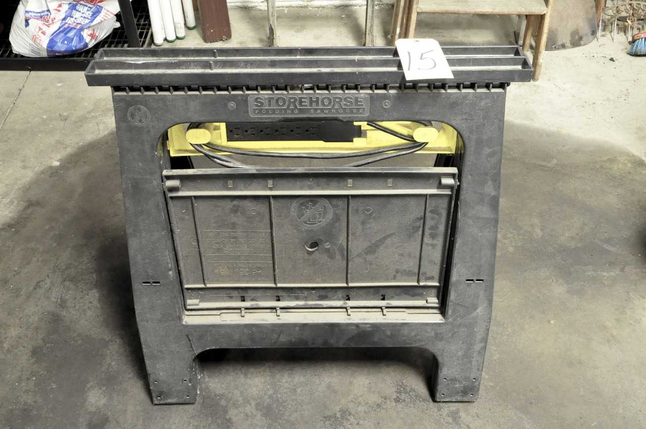 Pair Plastic Saw Horses - METAL SAWS