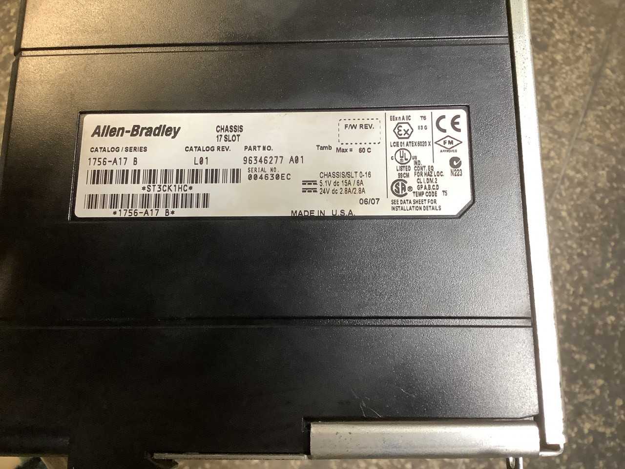 Allen Bradley 1756-A17 17-Slot ControlLogix Chassis - AUTOMATION & CONTROLS
