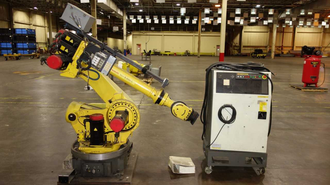 FANUC S-430IL/125 R-J3 ROBOT, A05B-2401-C017 CONTROLLER, A05B-2301-C371 TEACH PENDANT, A05B-1321-B263 TYPE - INDUSTRIAL ROBOTS