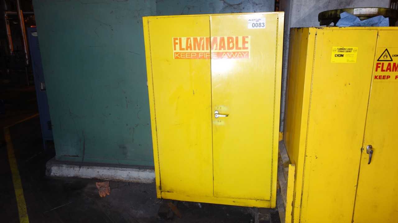 LYON FLAMMABLE FIRE SAFETY LIQUID STORAGE CABINET 2 DOOR - SAFETY EQUIPMENT