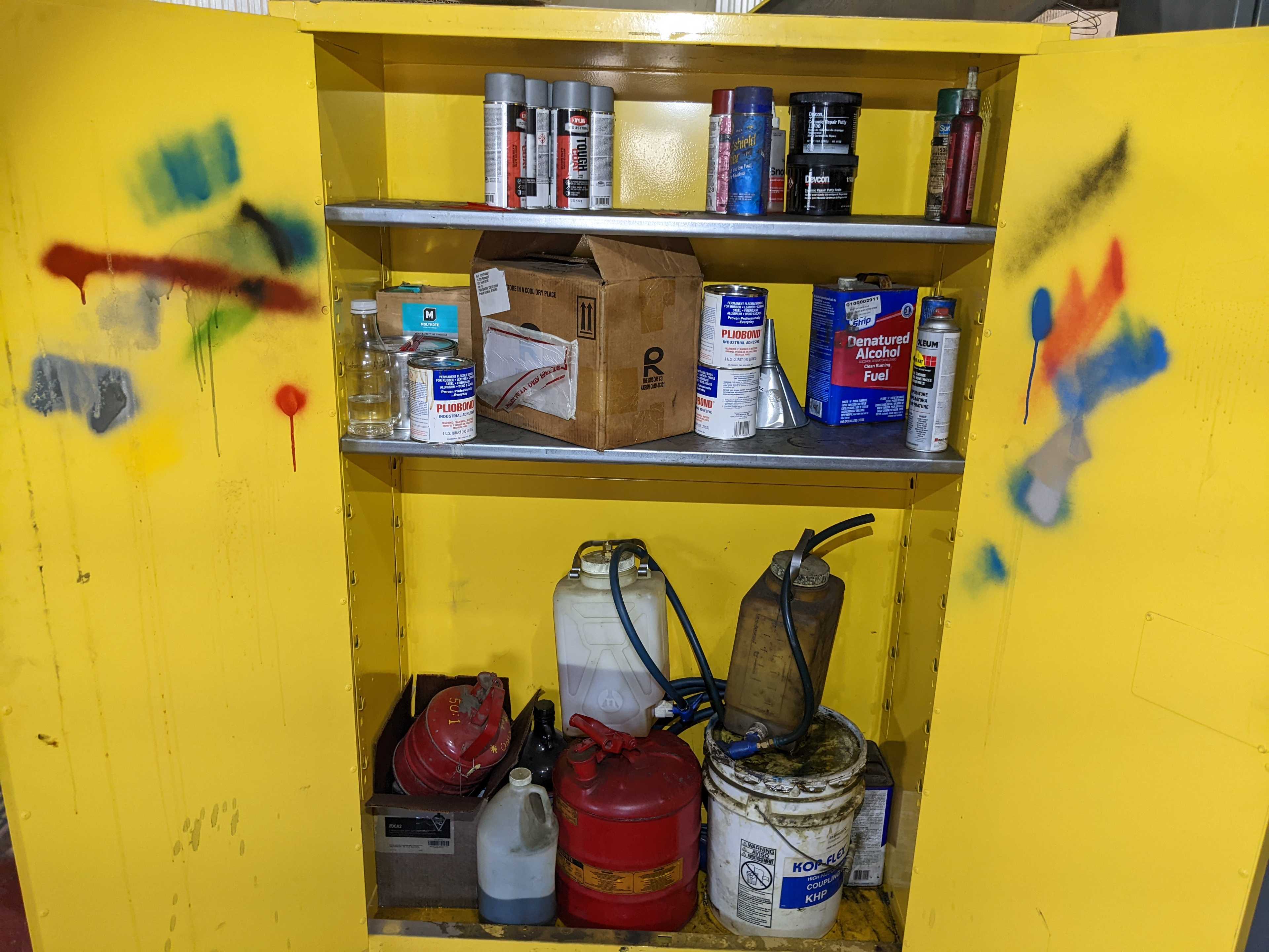 FIRE SAFETY CABINET WITH CONTENTS - SAFETY EQUIPMENT