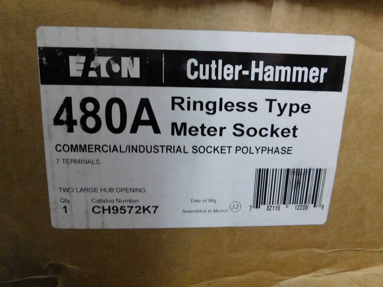 Lot of 1 CH9572K7 Meter Socket - INDUSTRIAL PARTS