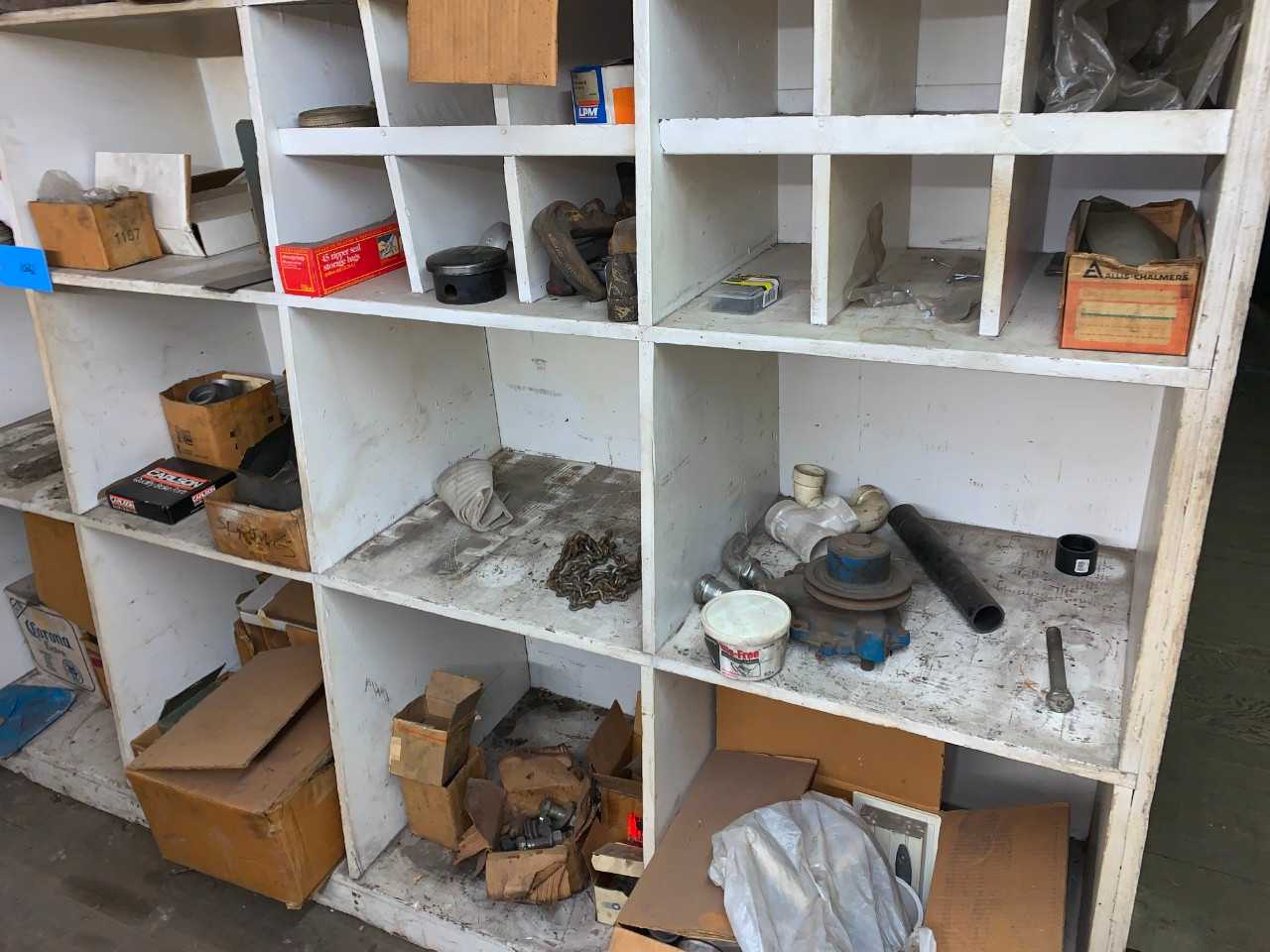 Large Shelving unit with all contents - INDUSTRIAL PARTS
