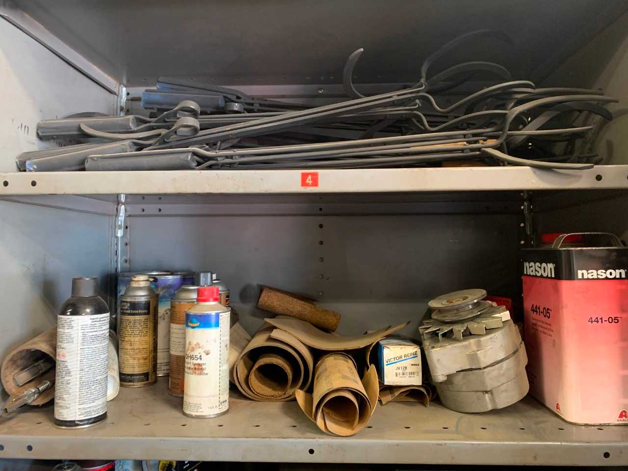 Metal Shelving unit W/ contents - SHELVING