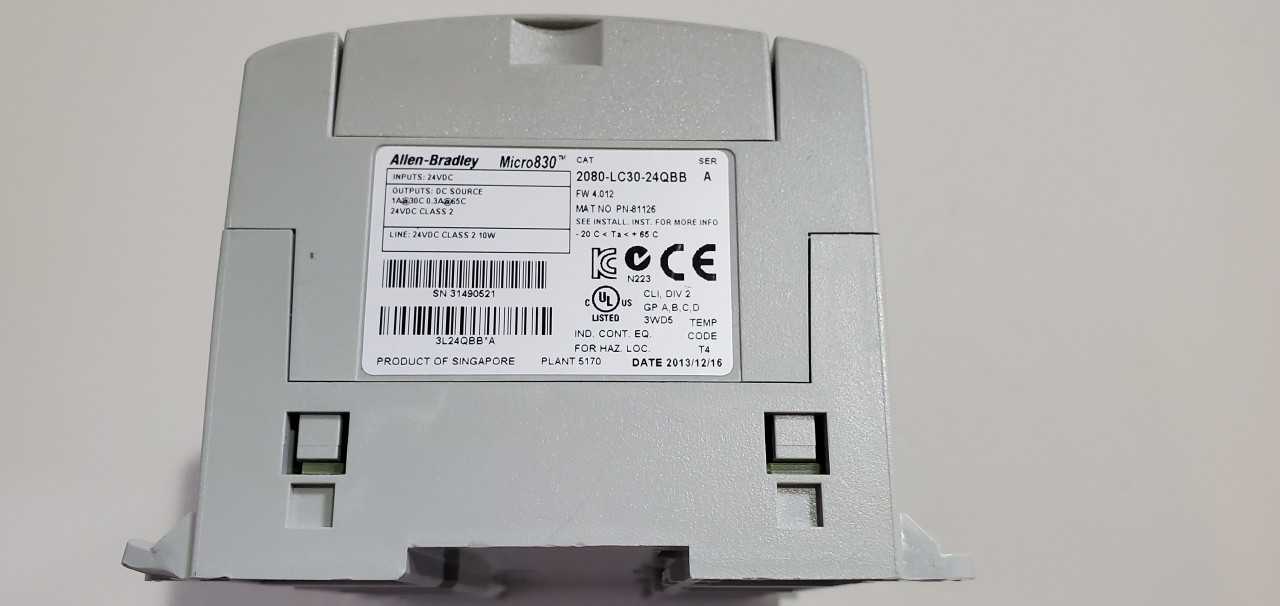 Allen Bradley Micro 830 2080-LC30-24QBB PLC - AUTOMATION & CONTROLS