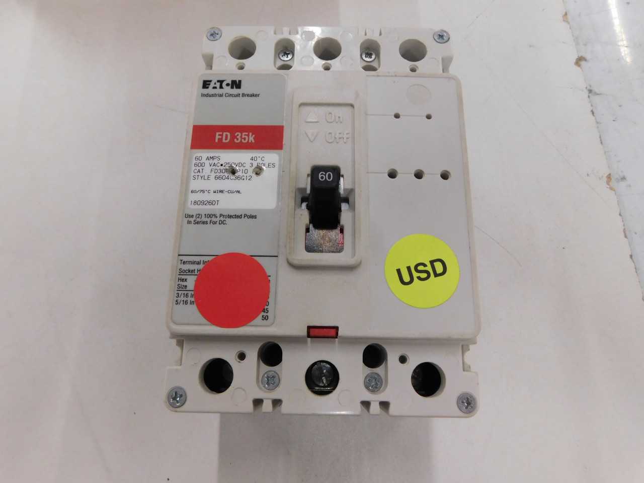 Lot of Quantity 1x FD3060 MCCB/Molded Case Circuit Breaker - CIRCUIT BREAKERS