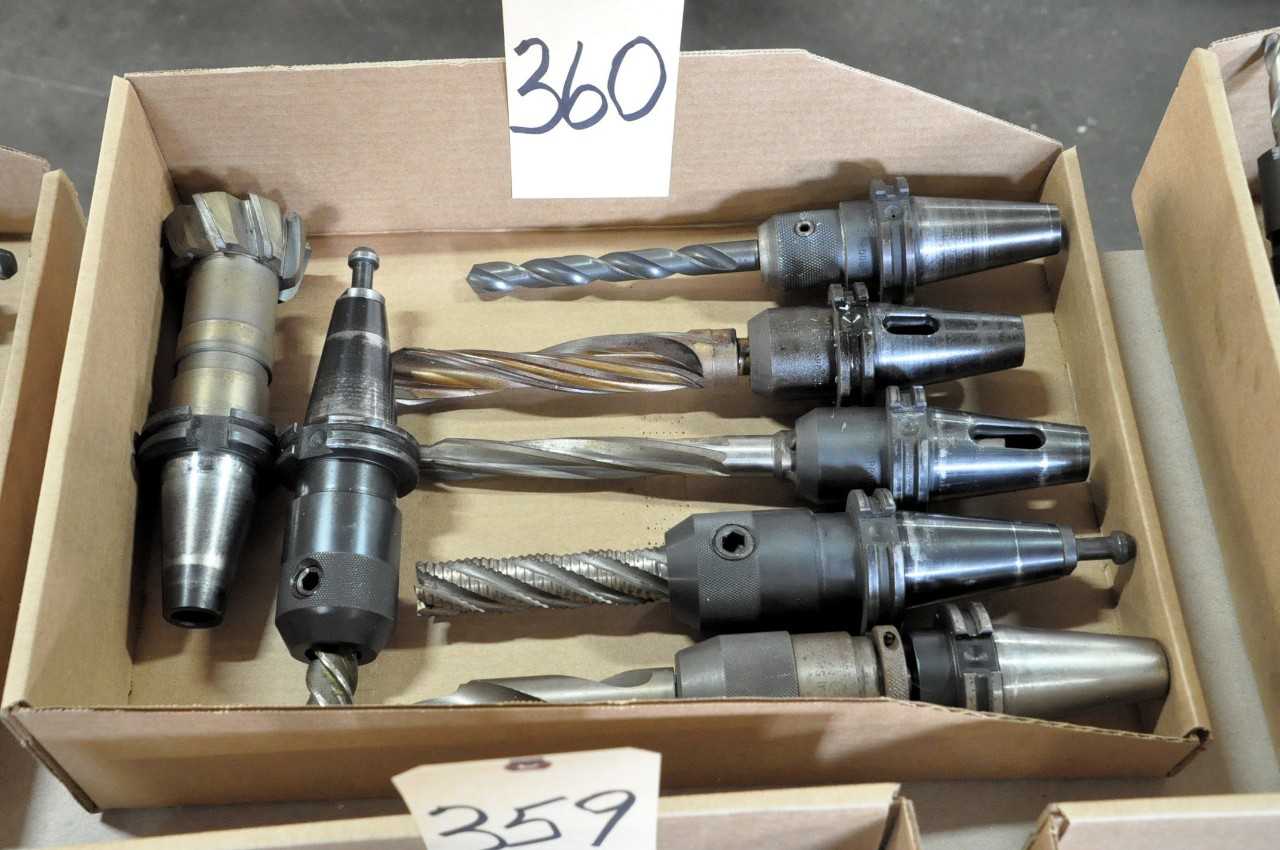 7 CAT40 Taper Tool Holders with Cutters in 1 Box - ELECTRIC POWER TOOLS