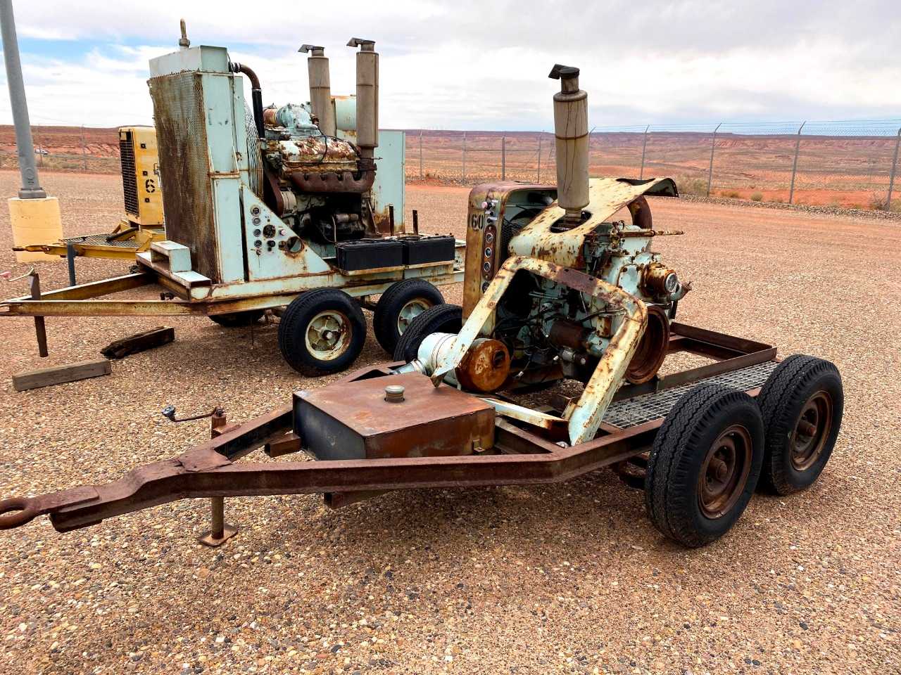 Detroit Diesel 4-Cylinder Diesel Engine and Trailer - ELECTRIC MOTORS