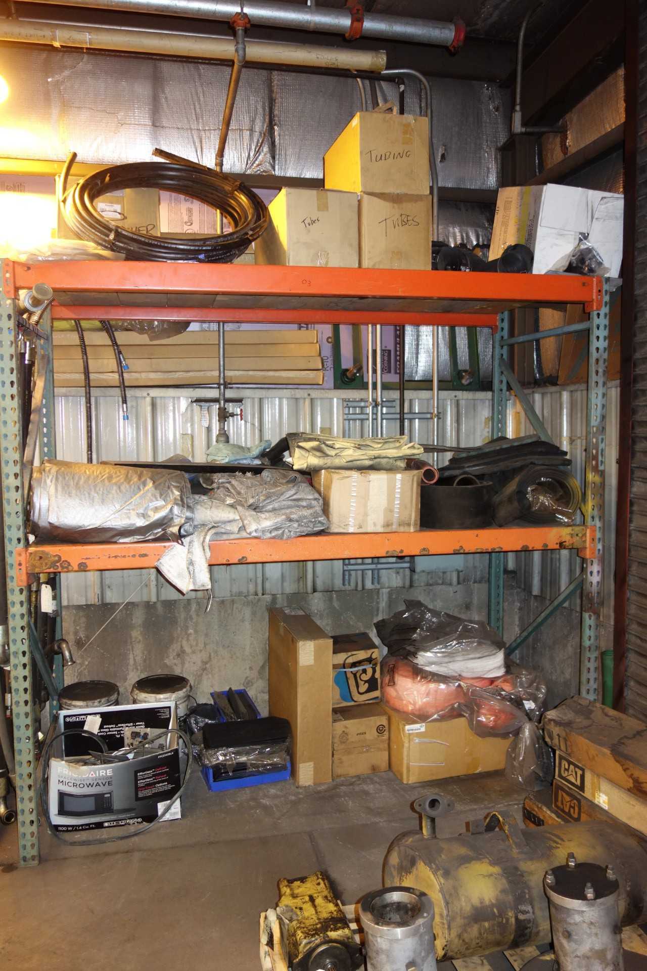 CONTENTS OF RACKING, OIL SNAKES, TARPS, TUBING - INDUSTRIAL PARTS