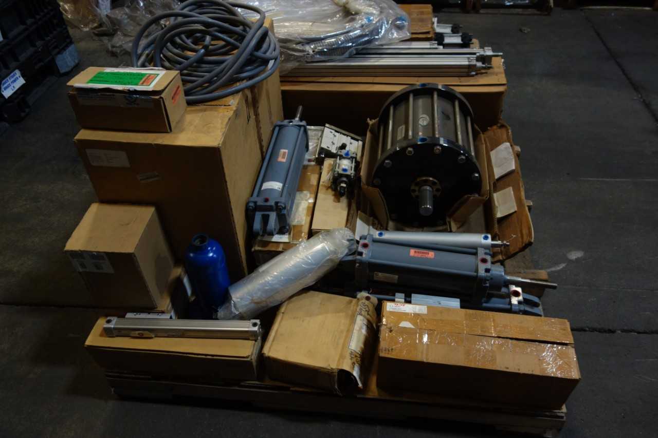 2 PALLETS OF ASSORTED PNEUMATICS - PNEUMATIC PARTS