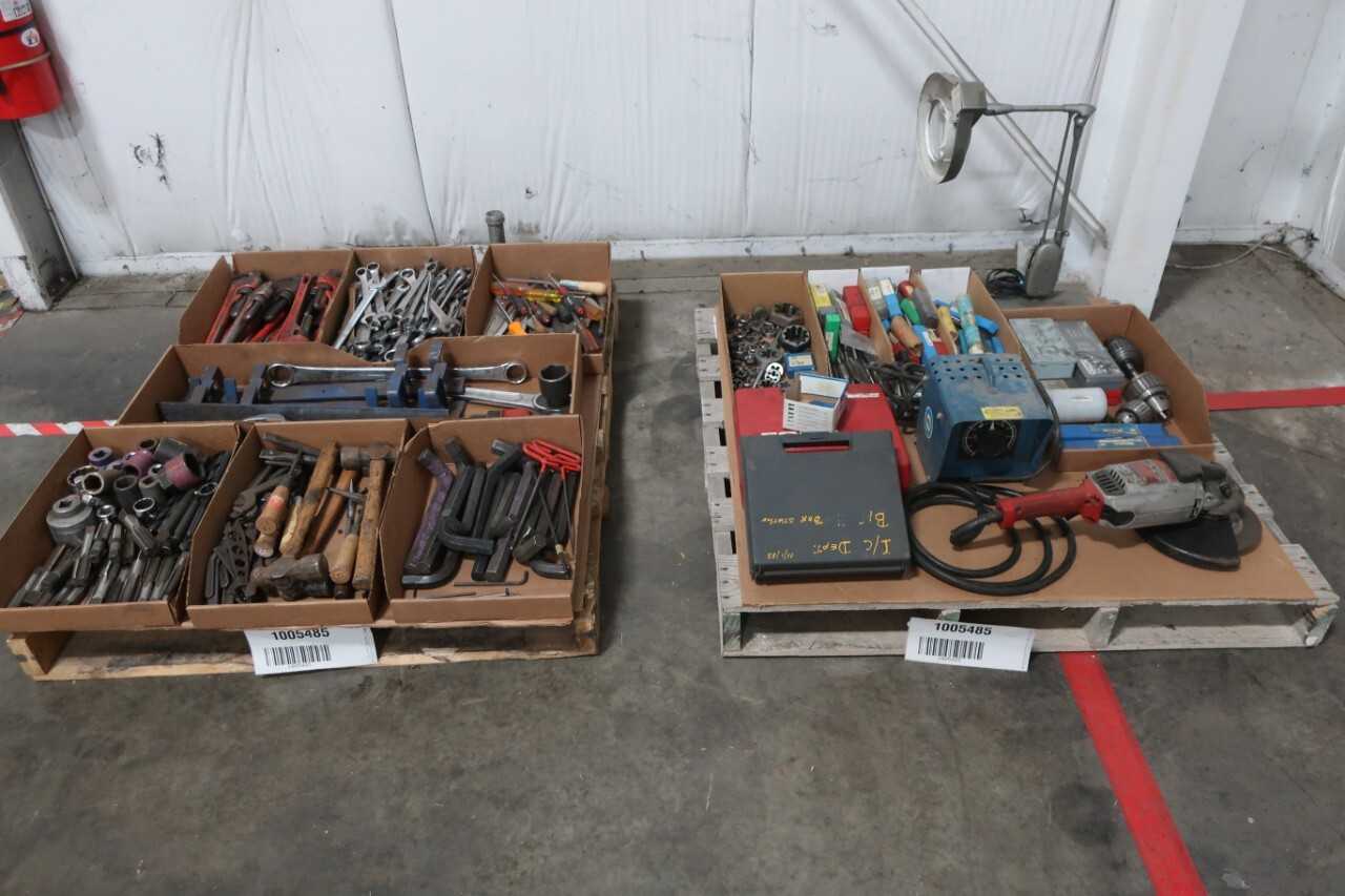 2 PALLETS OF ASSORTED TOOLS, PARTS AND ACCESSORIES - HAND TOOLS