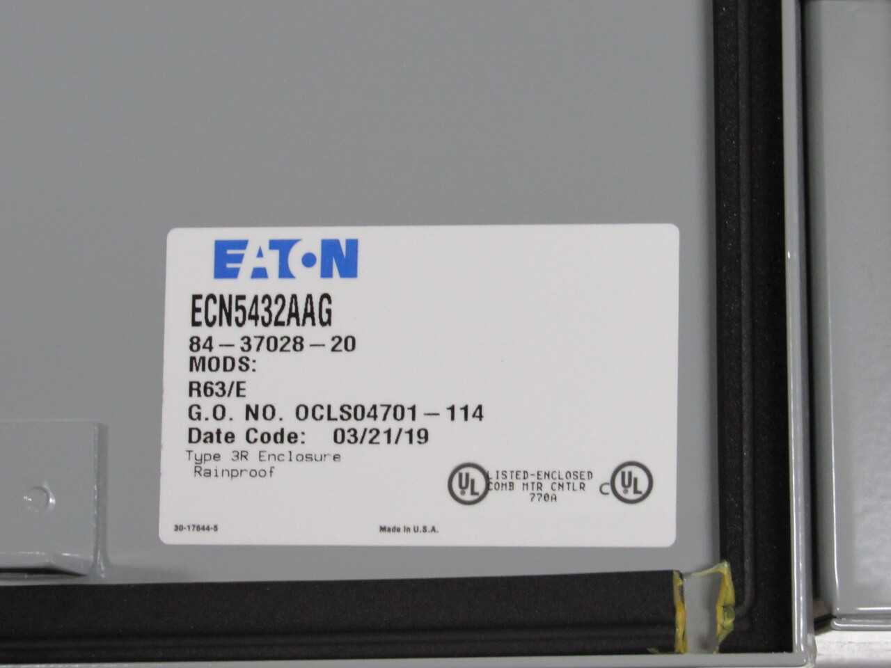 Eaton ECN Enclosure - ELECTRICAL COMPONENTS
