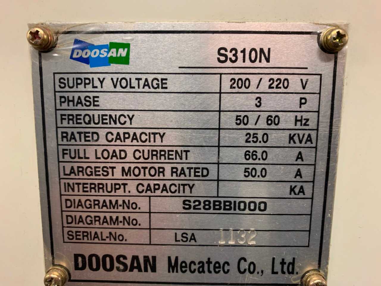 2004 Doosan S310N CNC Turning Center - CNC LATHES