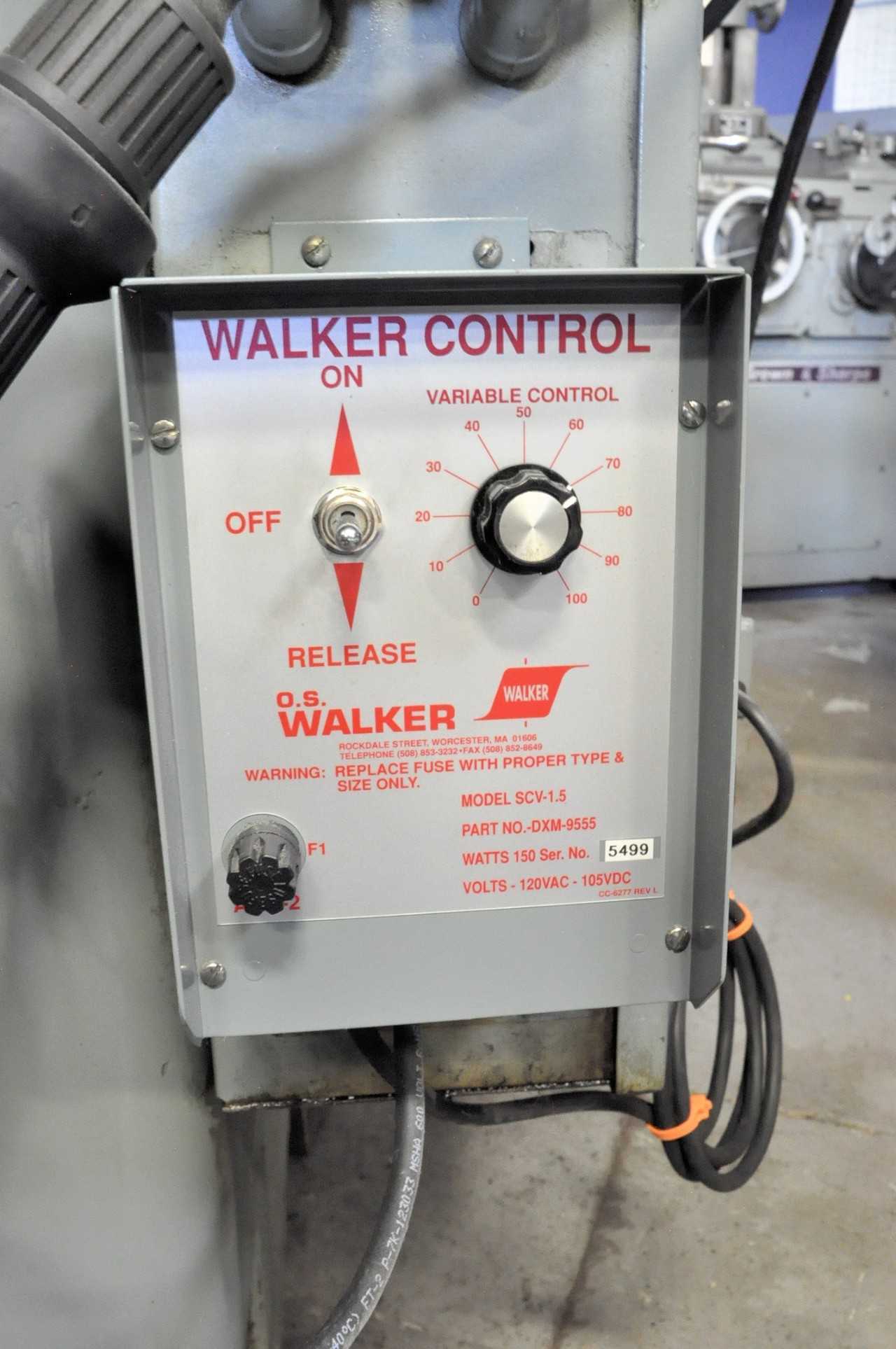 Parker Majestic 2Z,  6" x 12" Hand Feed Surface Grinder, S/n 3644-ZM-79, Walker Model SCV-1.5 Magnetic Chuck Controller, Work Light - GRINDING MACHINES