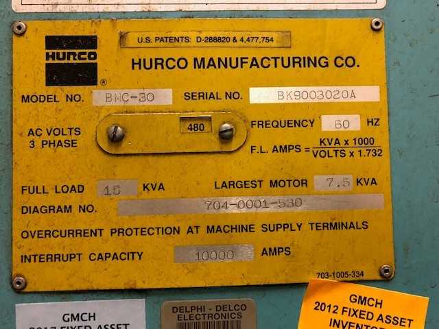 Hurco BMC30 CNC Milling Machine - CNC MACHINING CENTERS