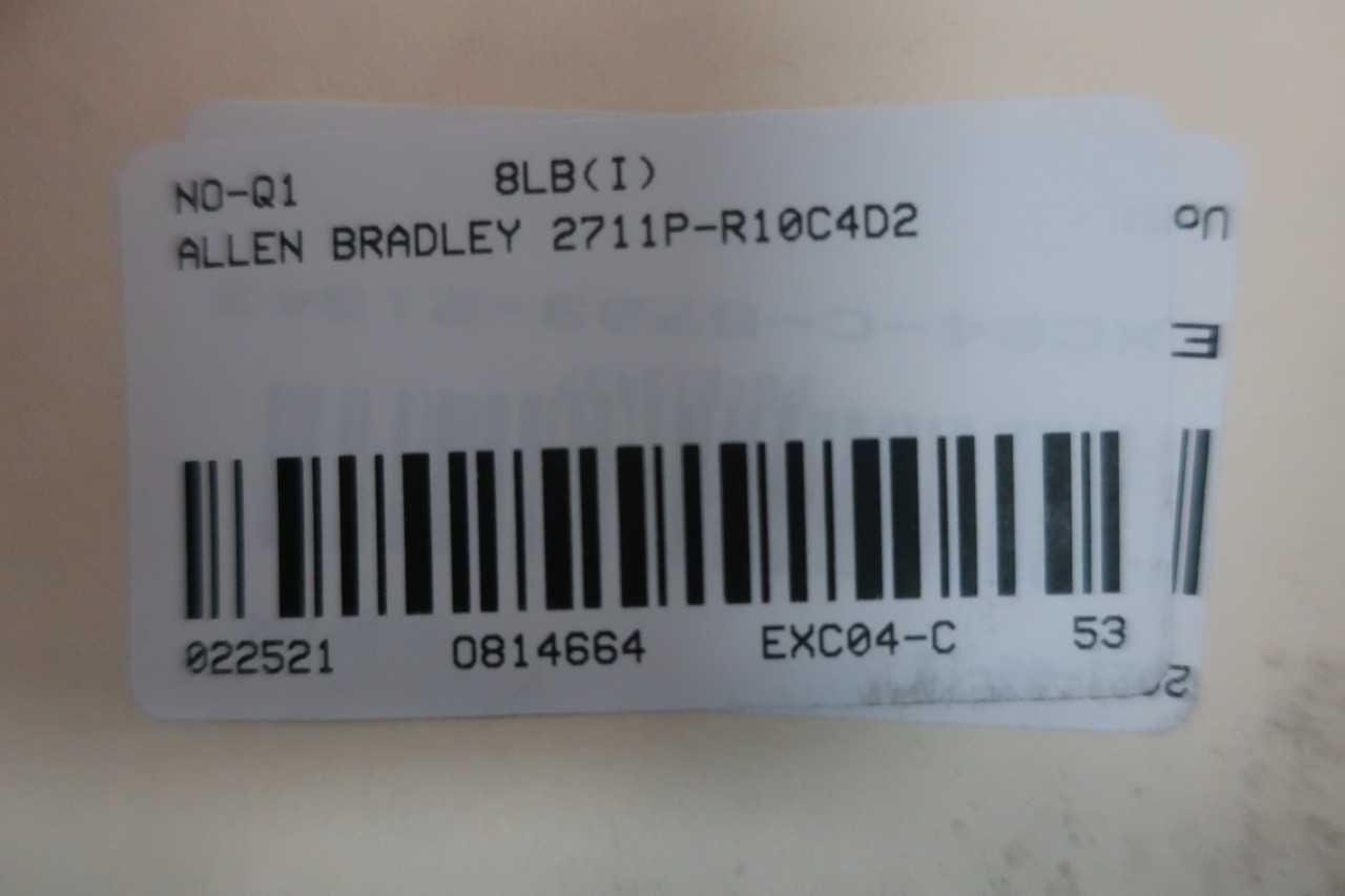 ALLEN BRADLEY 2711P-RDT10C PANELVIEW PLUS 1000 OPERATOR INTERFACE PANEL SER B - AUTOMATION & CONTROLS