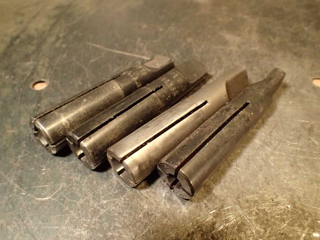 4 Piece Lot Morse Taper #2 Tap Collets 1/4", 1/2", 9/16", 1/8" Pipe MT2 2MT - HOLEMAKING TOOLS