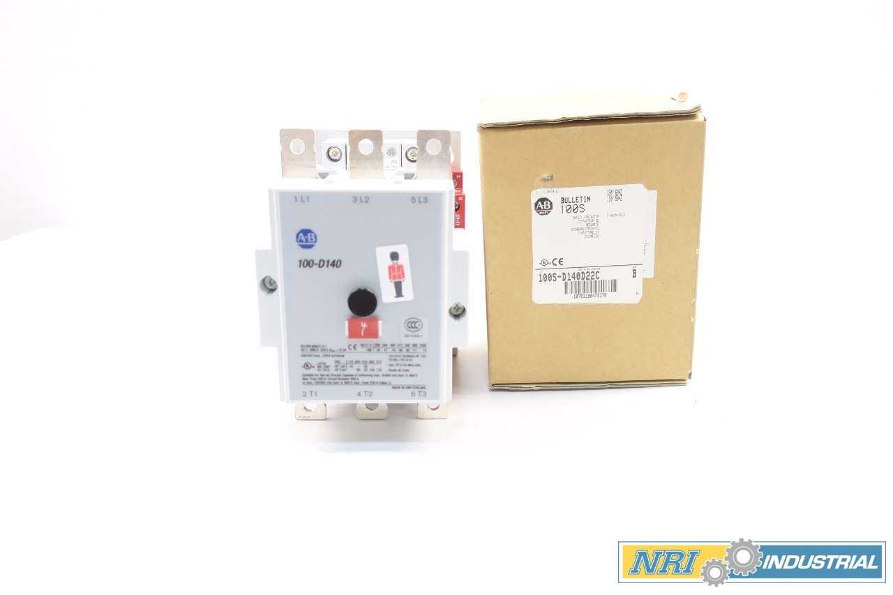 NEW ALLEN BRADLEY 100S-D140D22C 220A 120V-AC 100HP AC CONTACTOR SER B - CONTACTORS