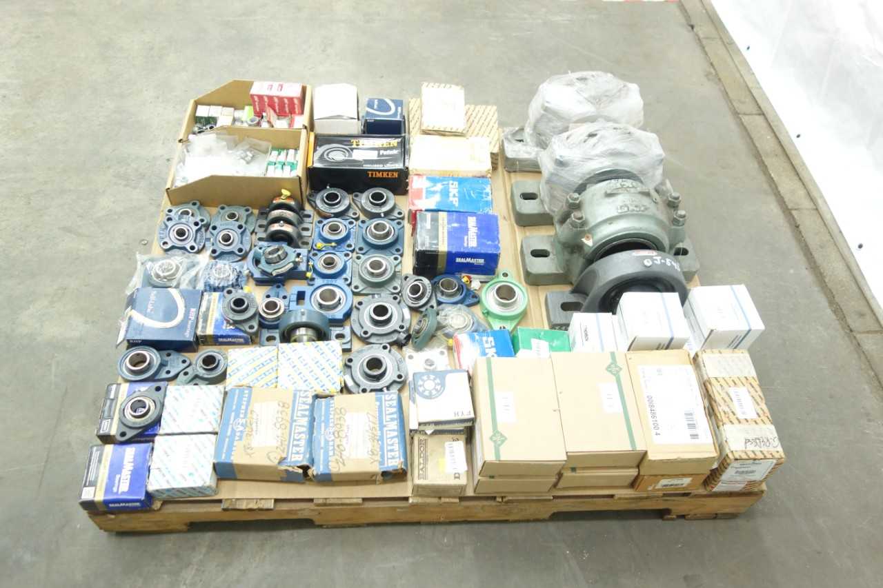 PALLET OF ASSORTED FLANGE, PILLOW BLOCK BEARINGS - BEARINGS