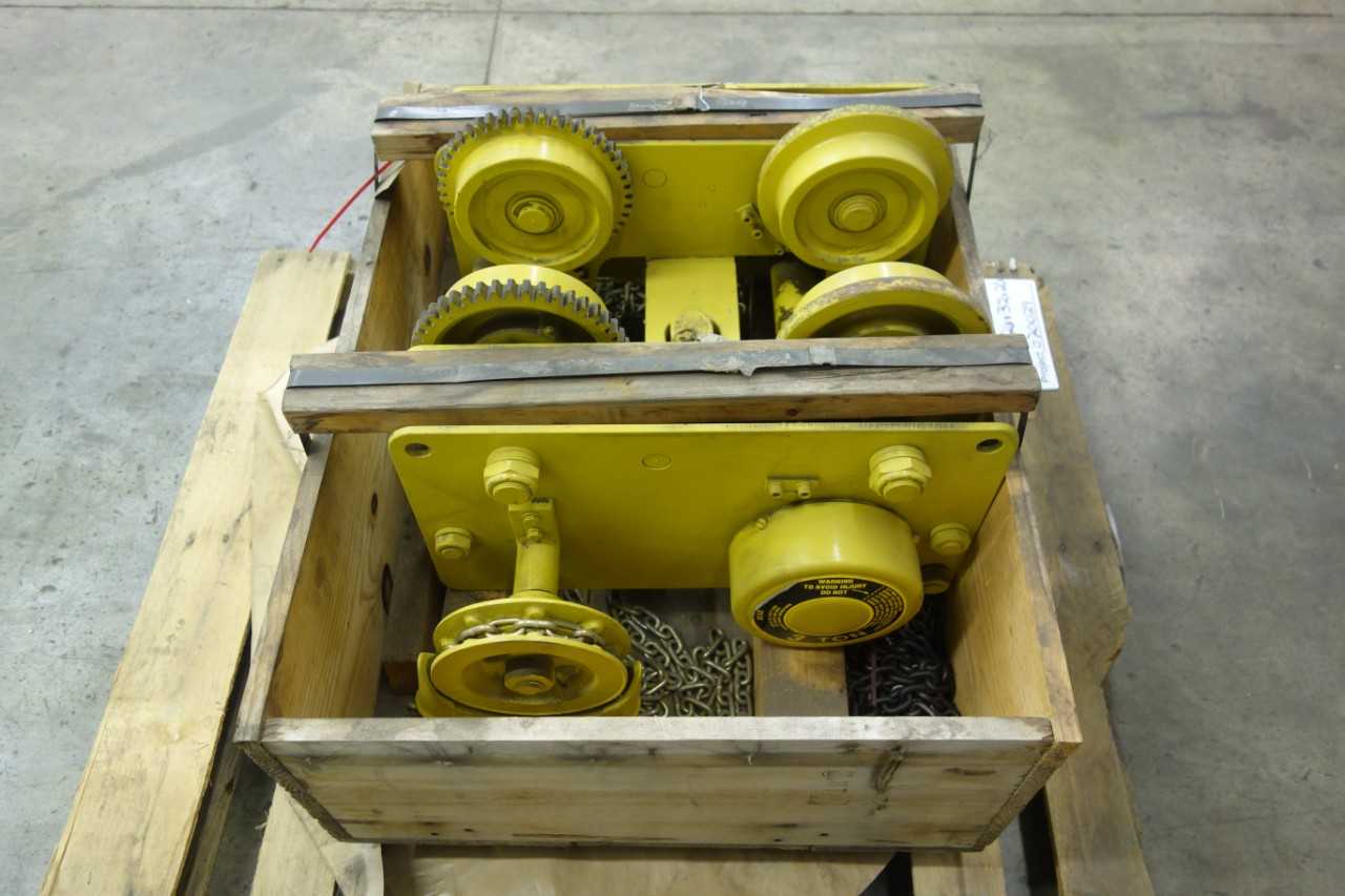 BUDGIT 3 TON MANUAL CHAIN HOIST W/ LOADING TROLLEY - LIFTING EQUIPMENT