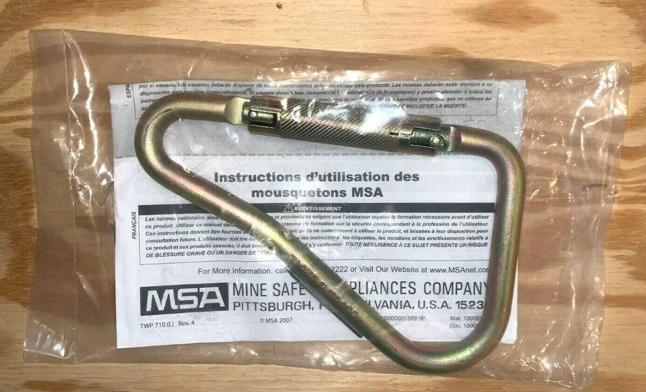 New - Lot of 25 - MSA 506308 Fall Protection Carabiner 7.875 x 5.9 inch - SAFETY EQUIPMENT