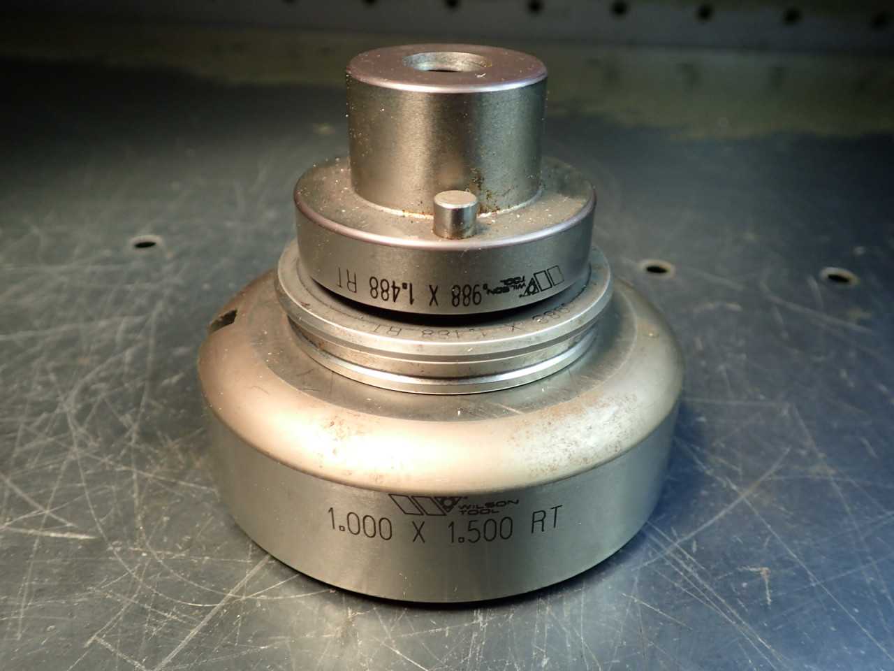 Wilson Tool .988" x 1.488" Rectangular Turret Punch Die Stripper Set 3-1/2" Base - MACHINING ACCESSORIES & TOOLING