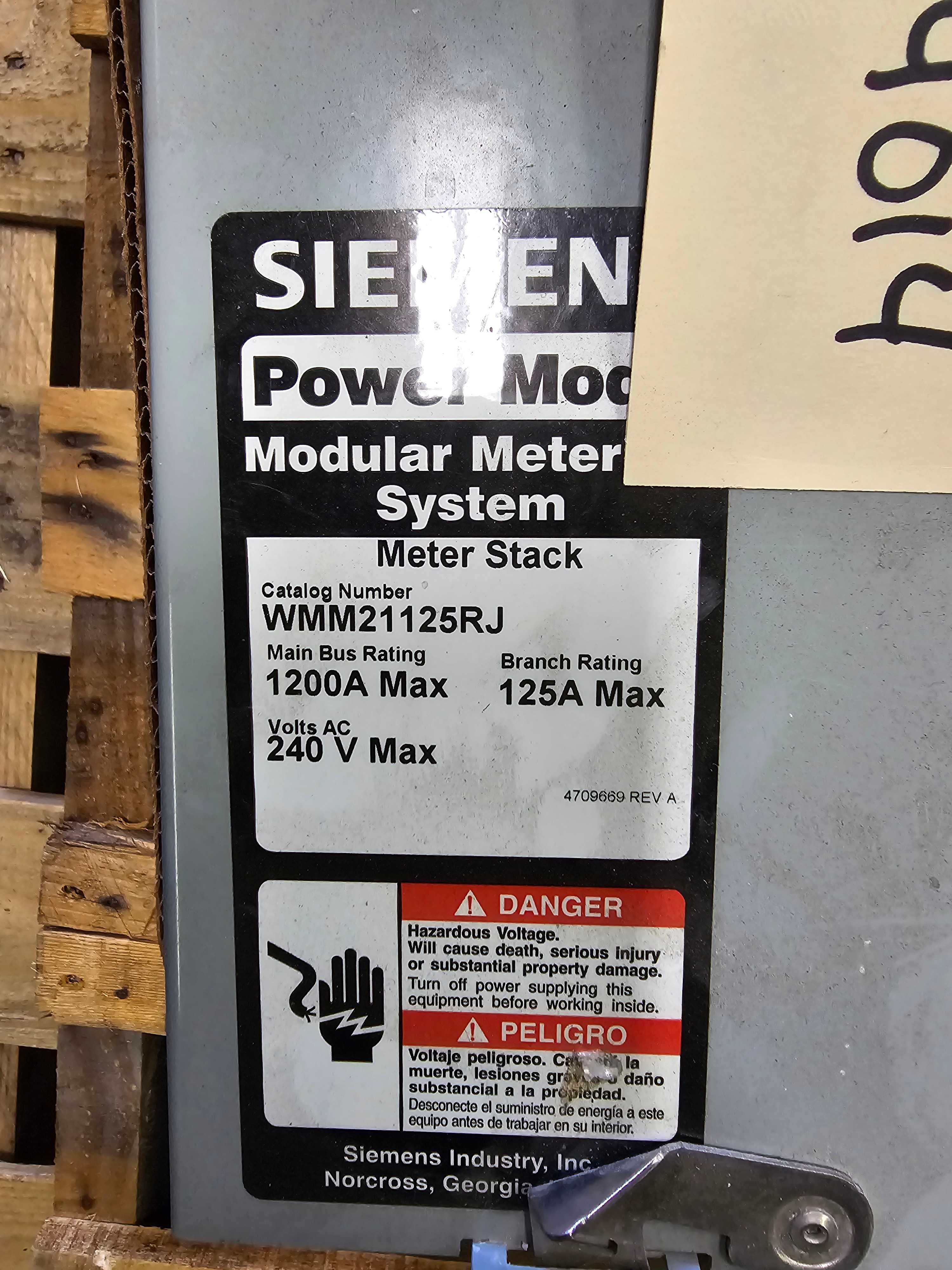 SIEMENS POWER MOD 1200 AMP METER STACK - MODULAR METERING SYSTEM - ELECTRICAL COMPONENTS