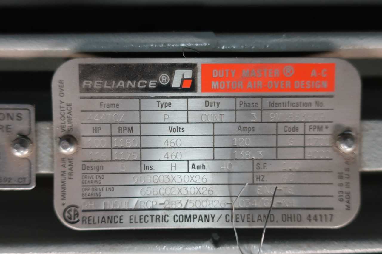 RELIANCE DUTY-MASTER AC MOTOR - ELECTRIC MOTORS