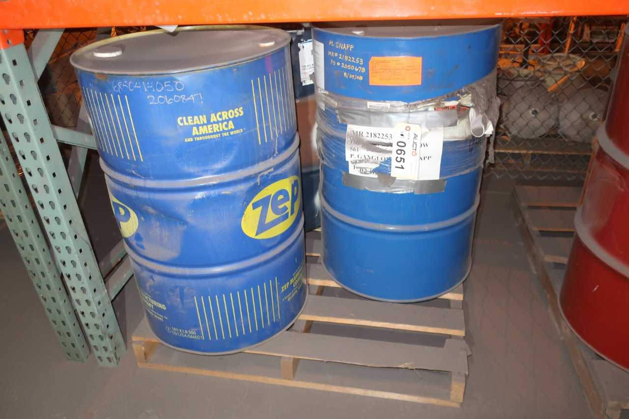 LOT OF 3 55 GALLON DRUMS OF ZEP 02060847 SOLVENT DEGREASER - ELECTRIC POWER TOOLS