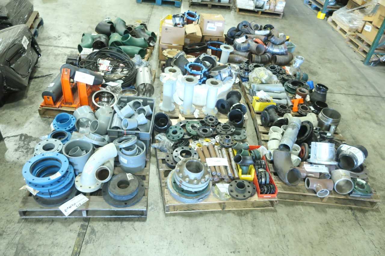 9 PALLETS OF ASSORTED FLANGES FITTINGS COUPLINGS - MISCELLANEOUS