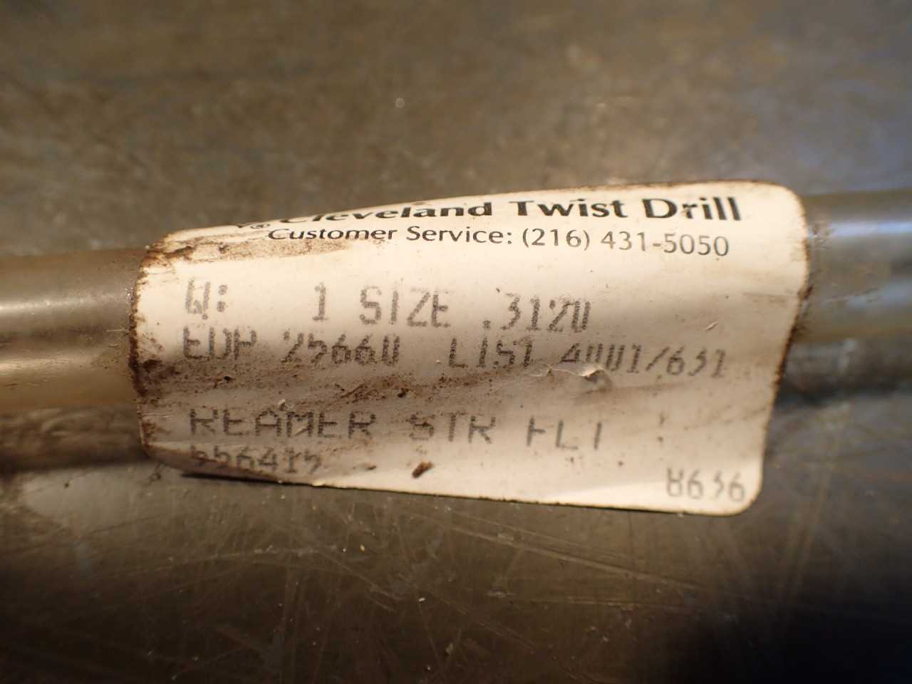 5 Piece Lot Cleveland Twist Drill .3120" HS Straight Flute Chucking Reamers, USA - HOLEMAKING TOOLS