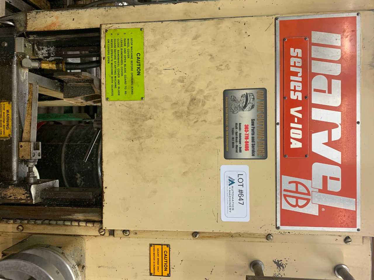 Marvel Series V-10A Vertical Band Saw with Extra Saw Blades - METAL SAWS
