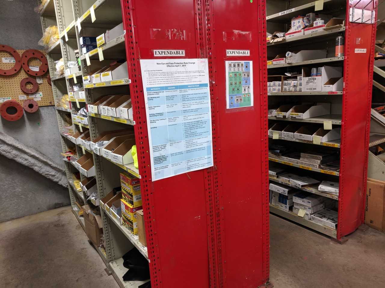 CONTENTS OF 4 SHELVES PPE, SAFETY AND SHOP SUPPLIES - SAFETY EQUIPMENT
