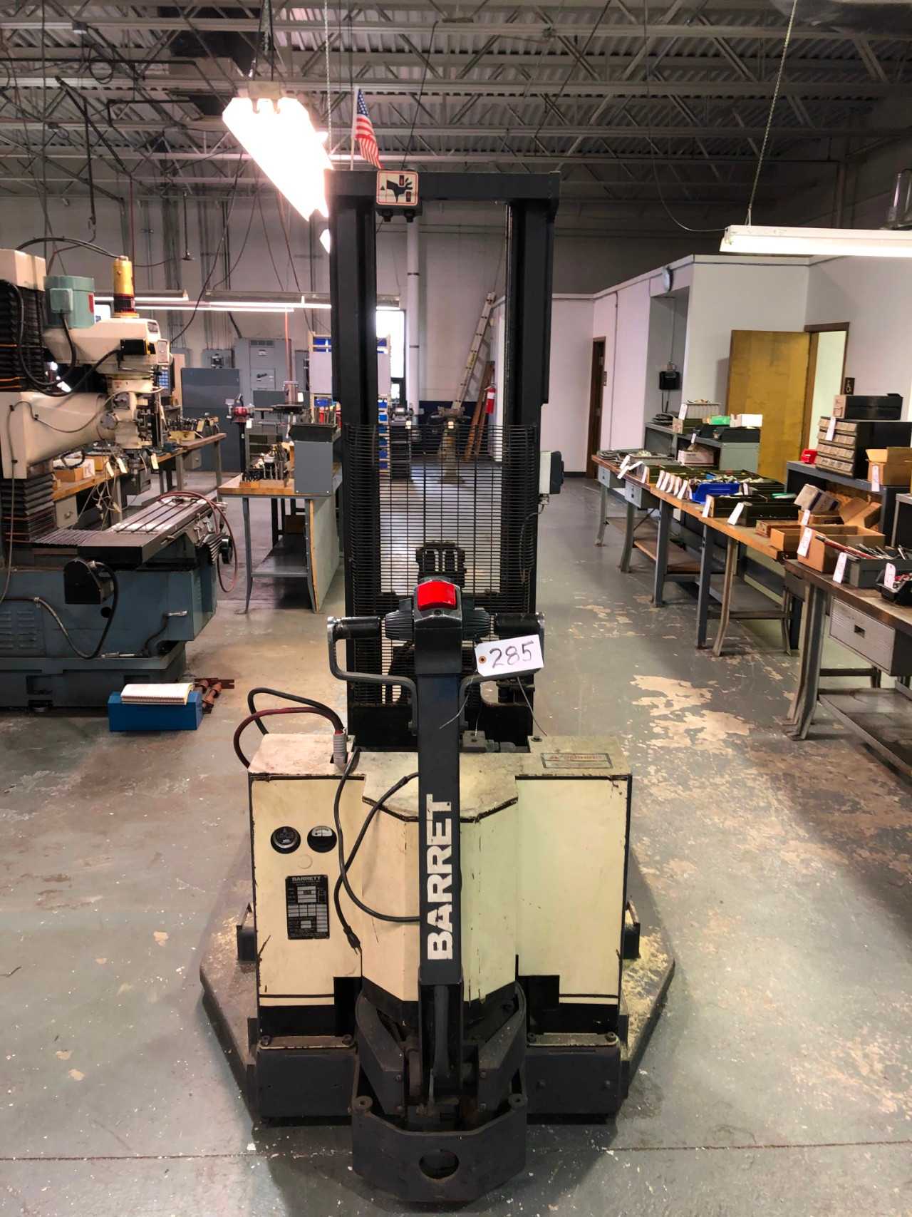 Barret Electric Walk Behind Fork Lift, - REACH TRUCKS