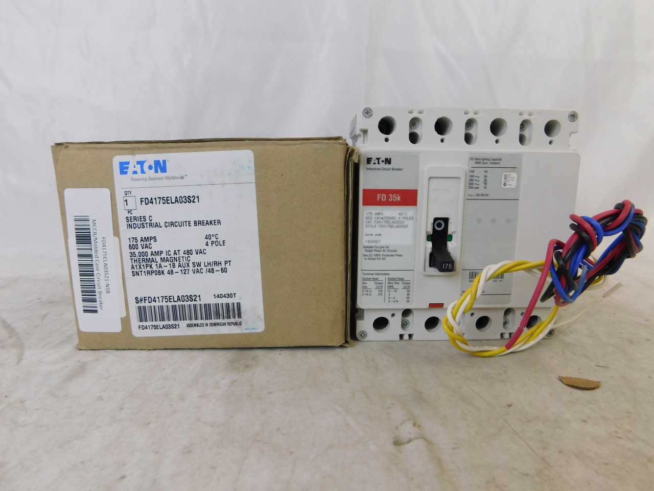 Lot of 1x FD4175ELA03S21 MCCB/Molded Case Circuit Breaker - CIRCUIT BREAKERS